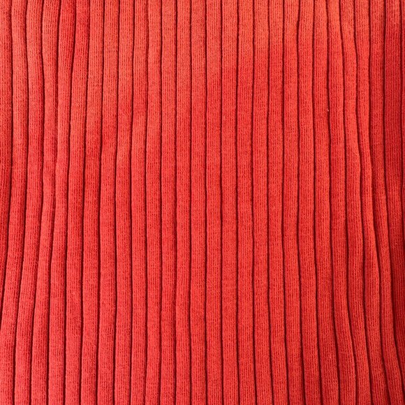 Kate Quinn Ribbed Flutter Bodysuit | Ruffle Neck | Brick Red | 12–18M | NWT - Picture 5 of 7